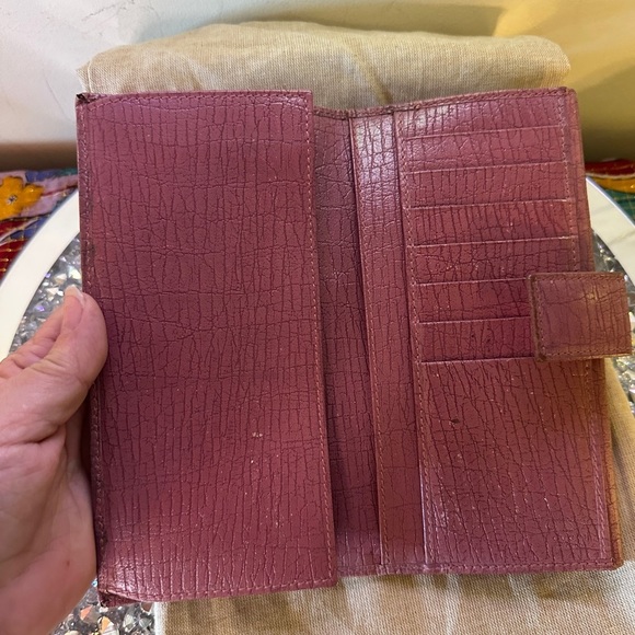 Gucci Horse Bit Portemonnaie Coral Leather Wallet. - Picture 4 of 13